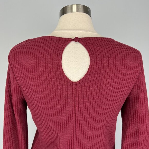 Anthropologie Porridge Womens Joan Bell Sleeve Top Wine Burgundy size Small - Picture 11 of 15